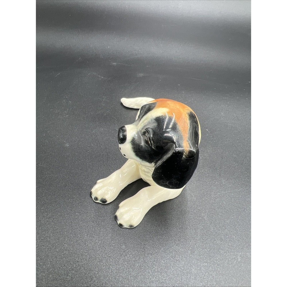 Vintage Goebel W Germany St. Bernard Puppy Dog Porcelain Figurine Excellent - Picture 2 of 5
